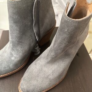 Grey Suede Ankle Boots by Sofft